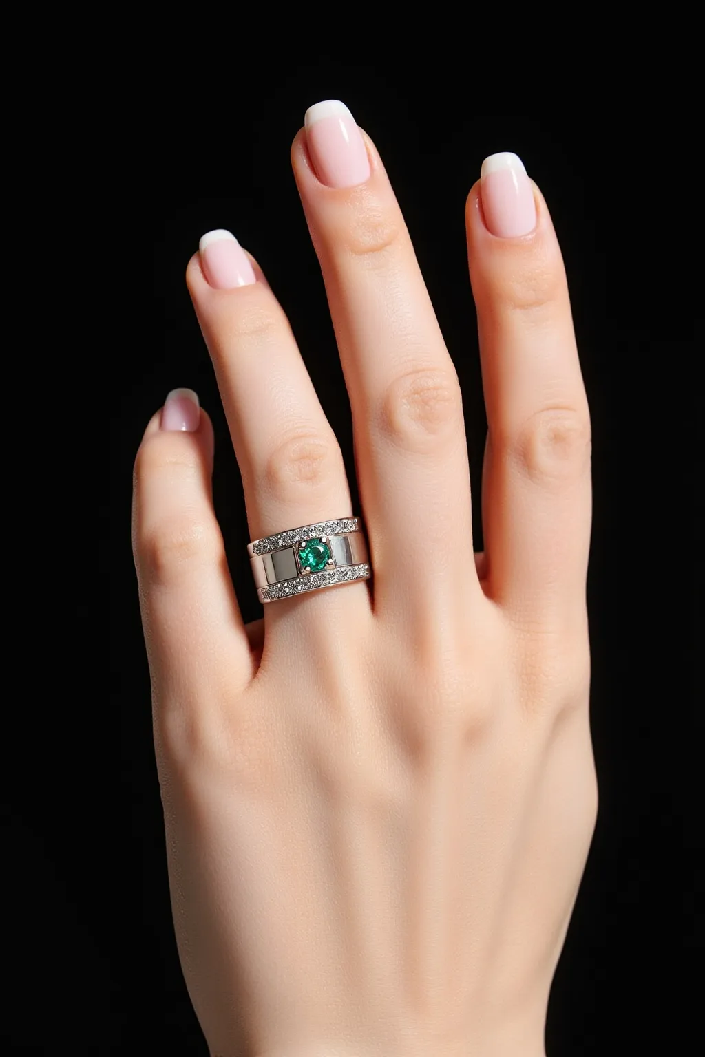 Silver Ring with Emerald