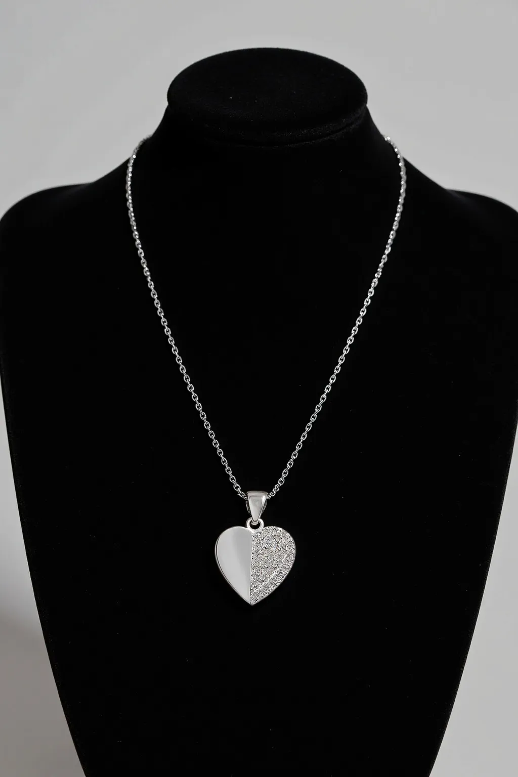 Heart Pendant with Half Embellishment