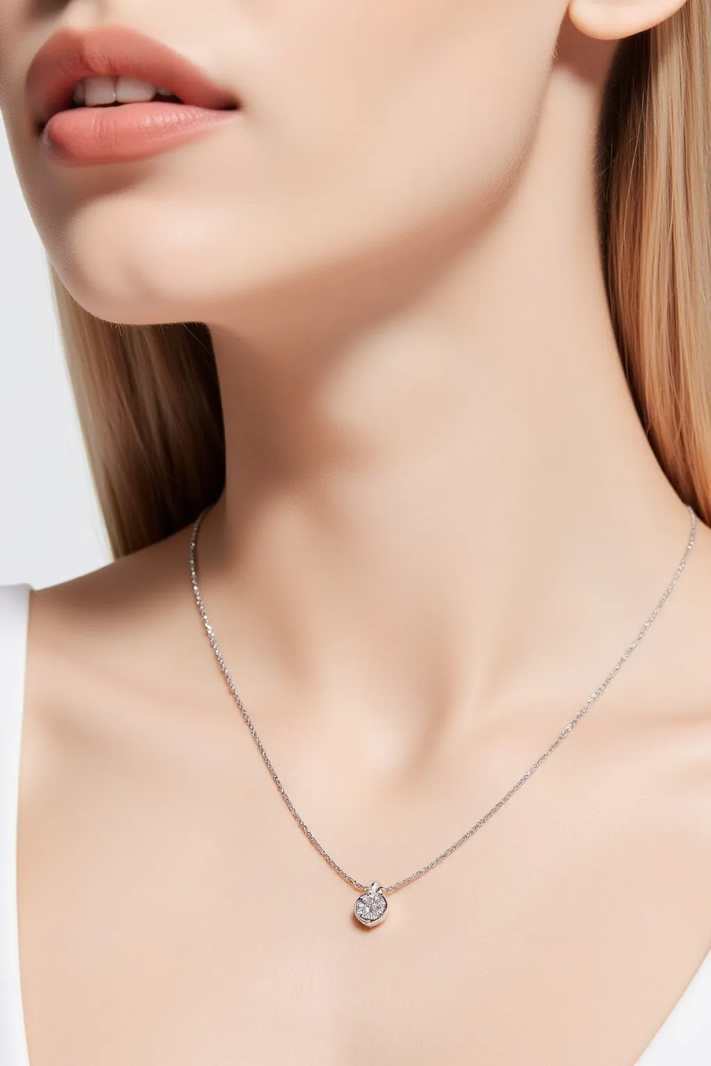 Silver Diamond Pendant
