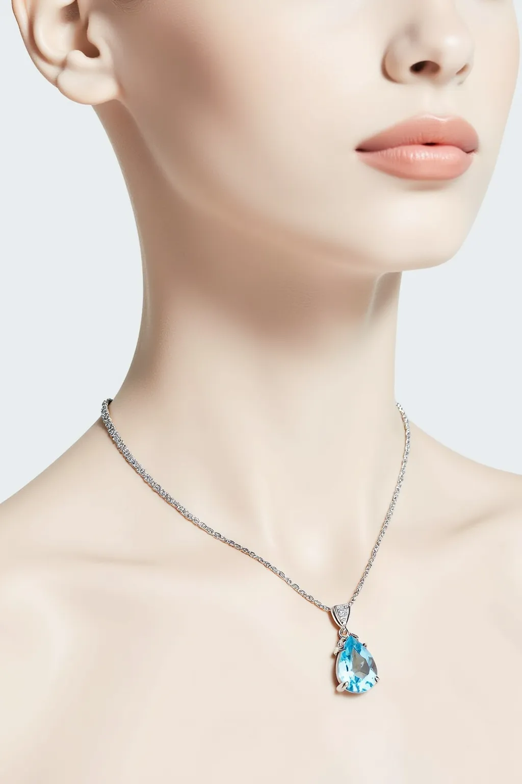 Drop Pendant with Blue Tapaz