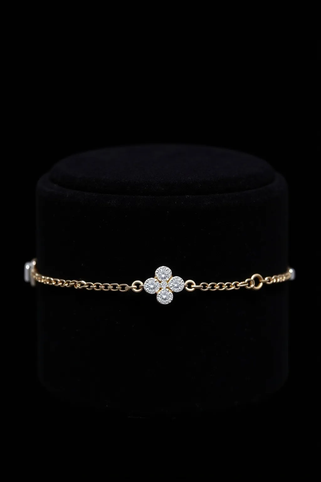 Gold Bracelet with Flower Jewelry
