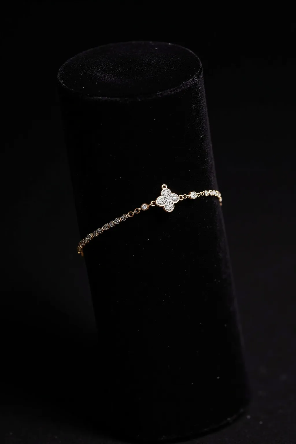 Gold Bracelet with Flower Jewelry