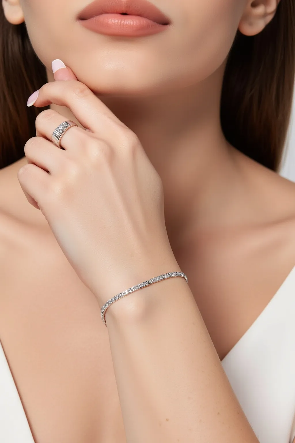Silver Diamond Bracelet