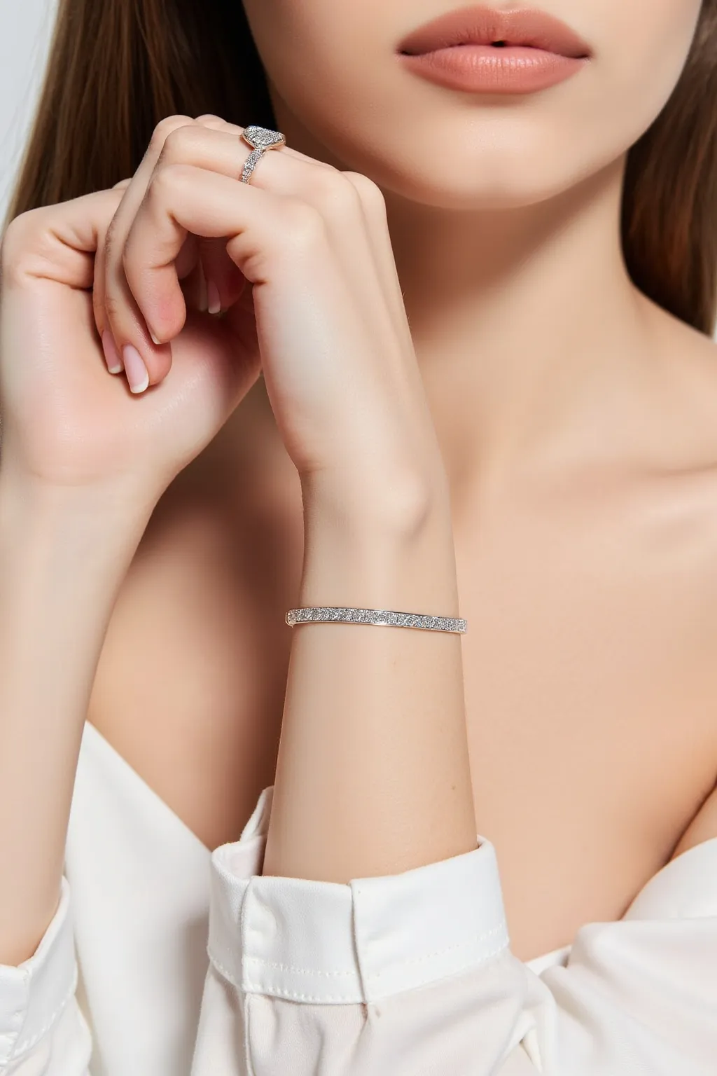 Silver Diamond Bracelet